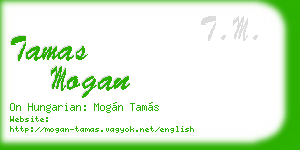 tamas mogan business card